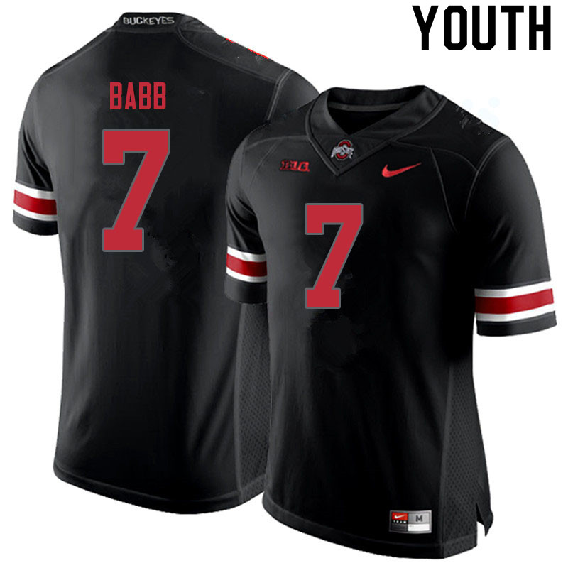 Youth Ohio State Buckeyes #7 Kamryn Babb Blackout Authentic College Stitched Football Jersey 23JO044DF